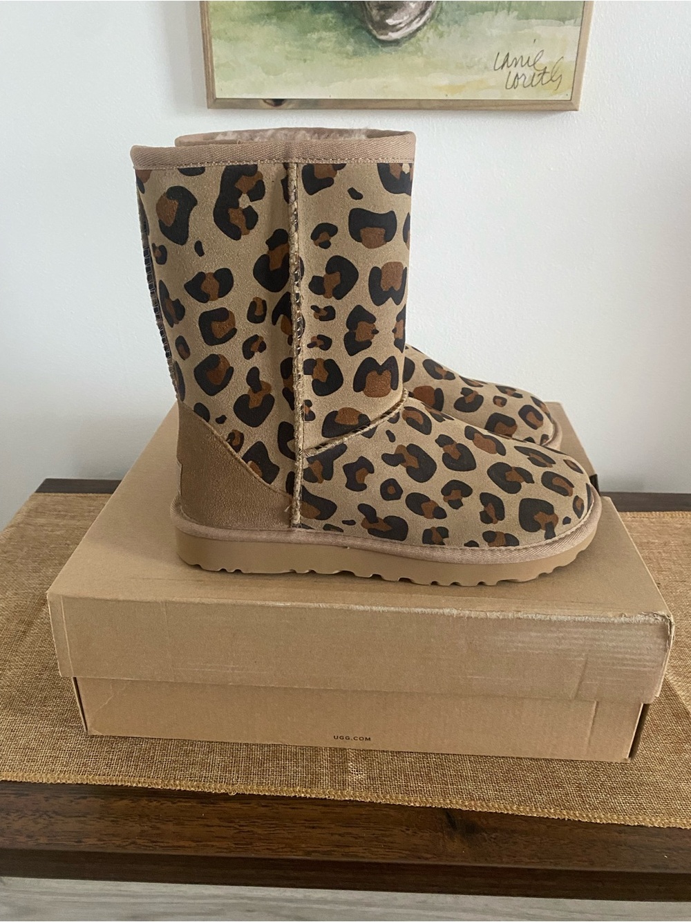 UGG Leopard Print Chestnut Cozy Winter Boots